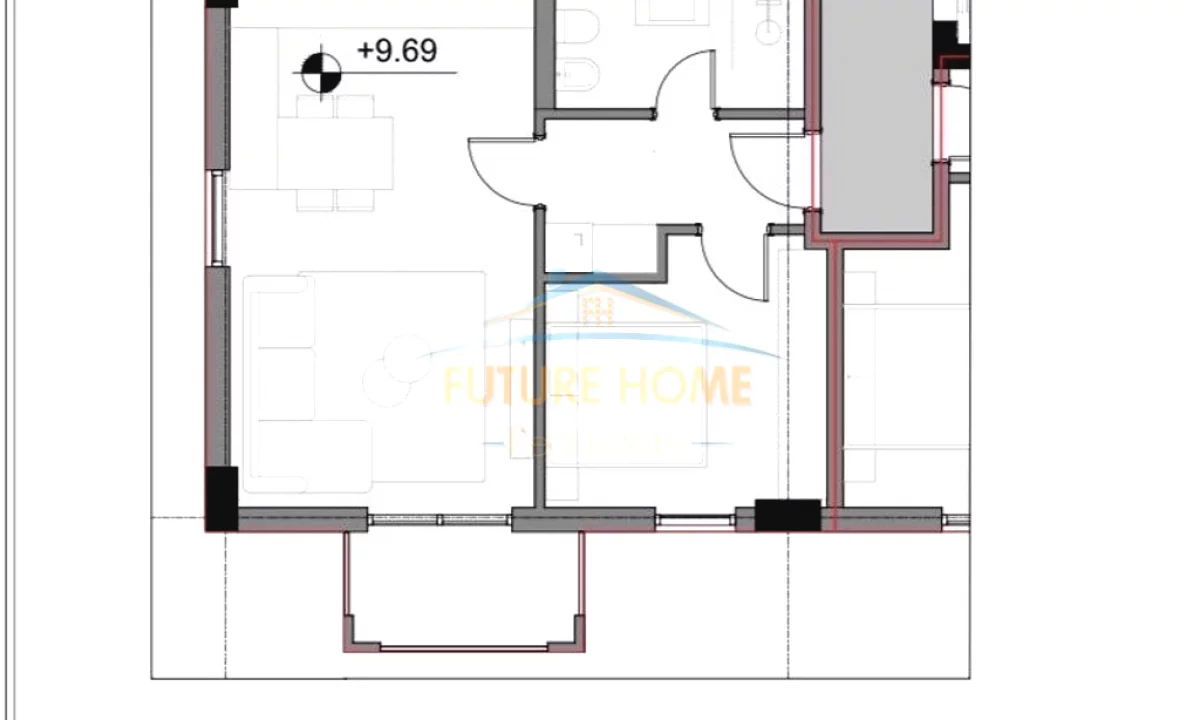 Shtepi ne shitje Apartament ne Tirane, 1+1, Mobilimi Bosh, pa mobiluar, Pagesa 1,100,000  Euro.