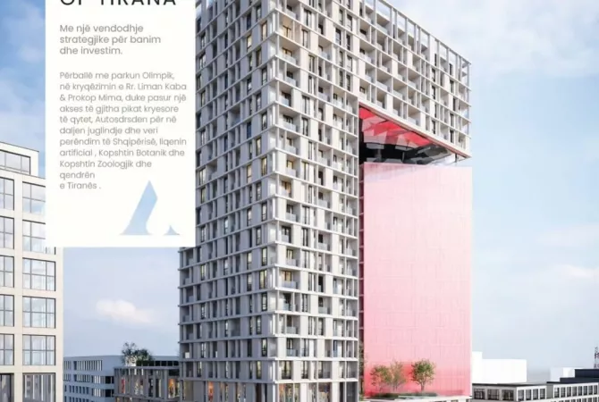 Apartament 2+1 në shitje te United Towers of Tirana.