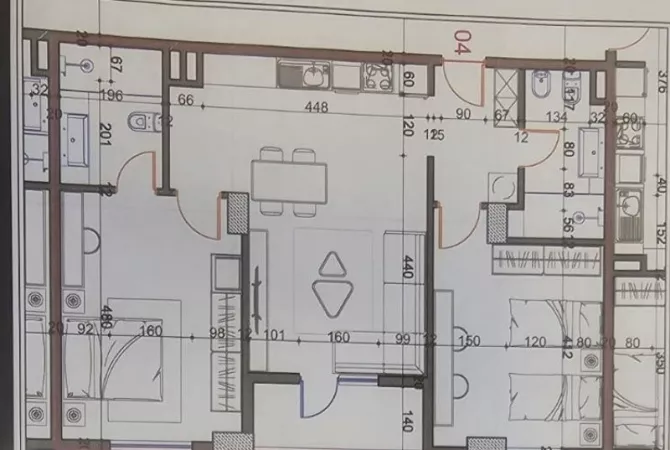 Shtepi ne shitje Apartament ne Tirane, 2+1, Mobilimi Bosh, pa mobiluar, Pagesa 112,420  Euro.