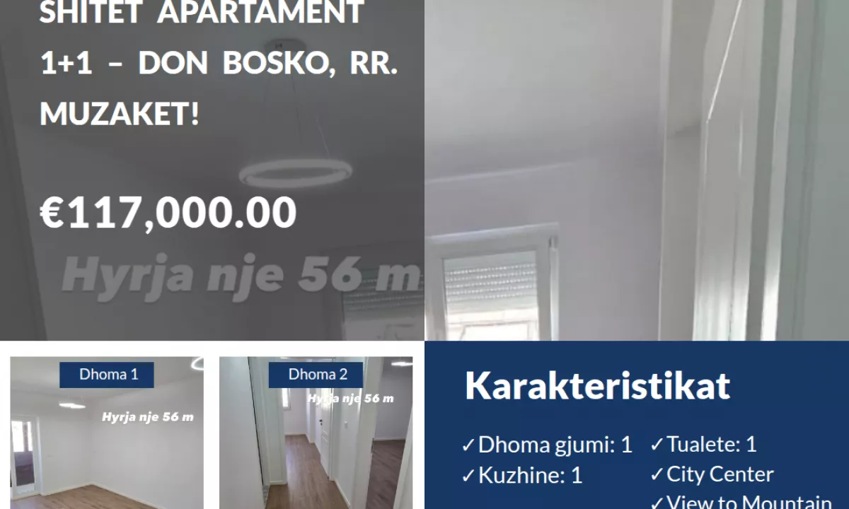 Appartamento in vendita a Tirana 1+1, Vuoto