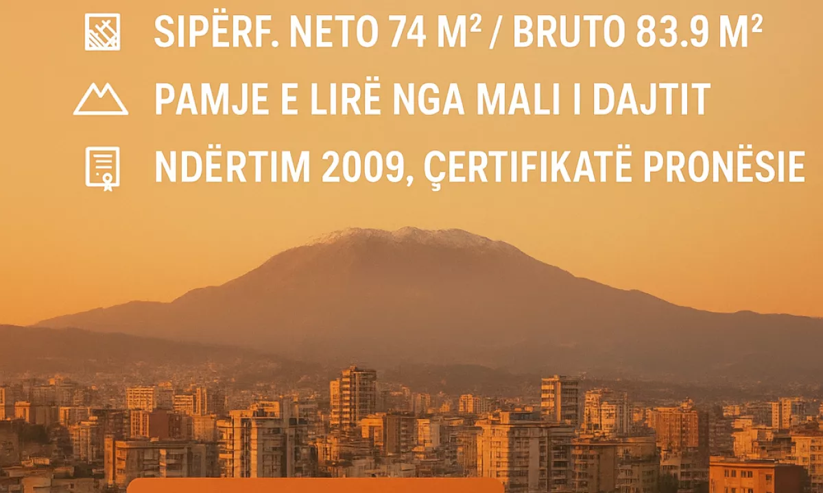 Shtepi ne shitje Apartament ne Tirane, 2+1, Mobilimi E mobiluar, Pagesa 129,000  Euro.