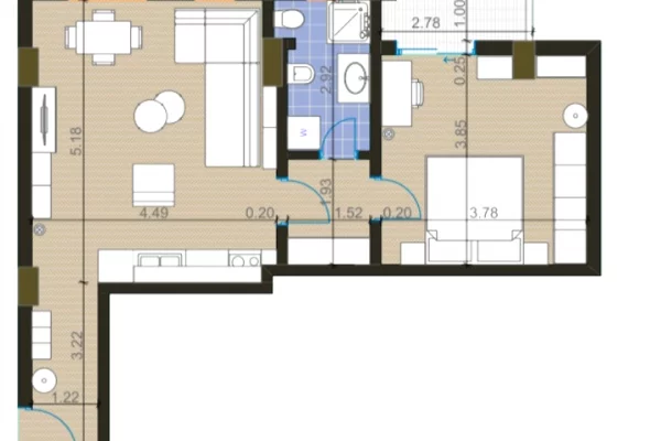 Shtepi me qera 1+1 ne Tirane - 700 Euro