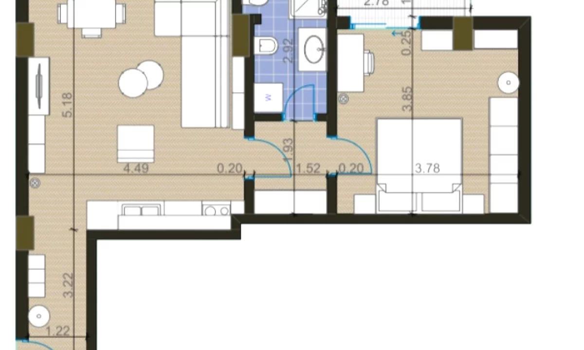 Shtepi me qera Apartament ne Tirane, 1+1, Mobilimi E mobiluar, Pagesa 700  Euro.