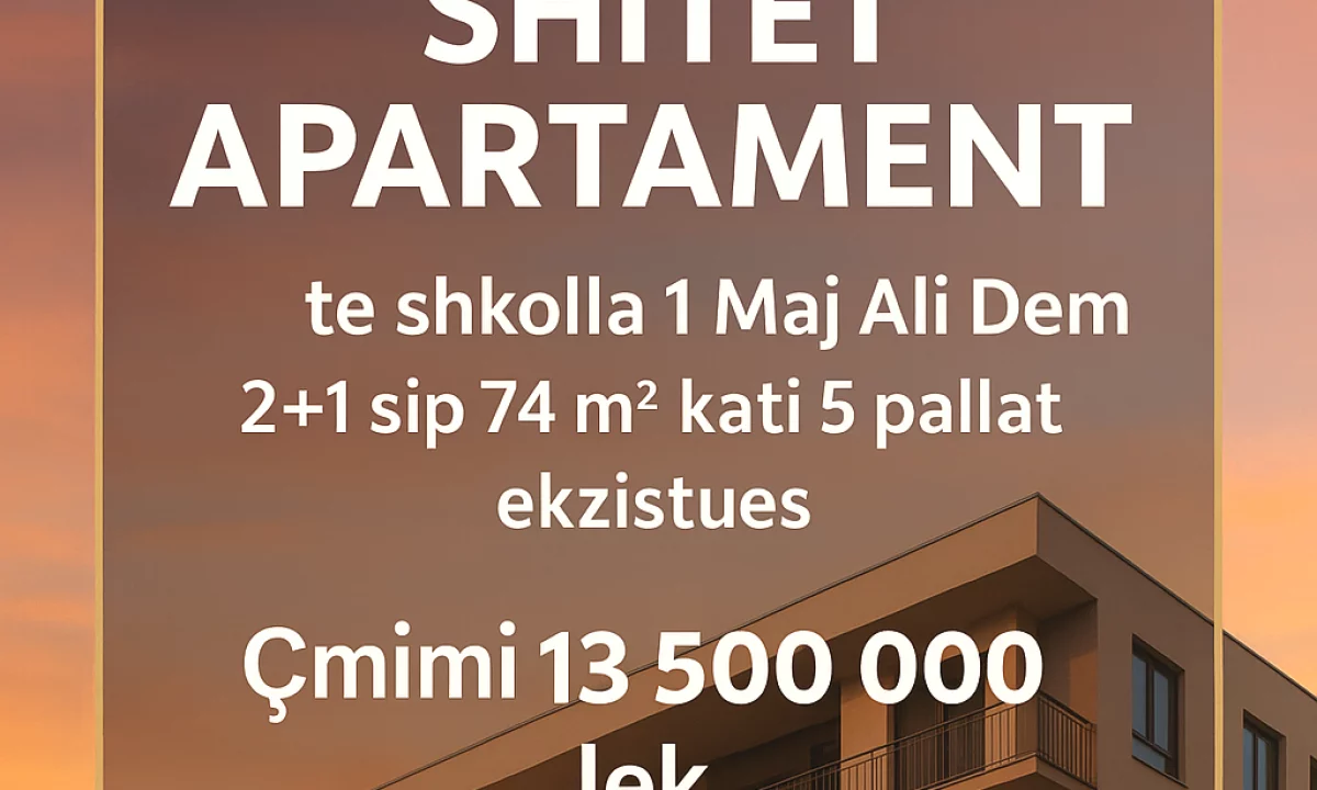 Shtepi ne shitje Apartament ne Tirane, 2+1, Mobilimi E mobiluar, Pagesa 13,500,000  Leke.