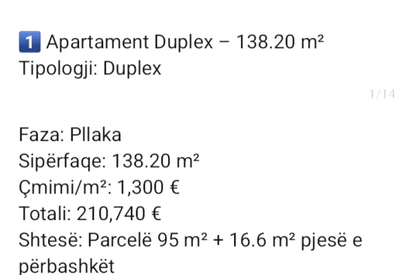 Casa in vendita 3+1 a Tirana - 210,740 Euro