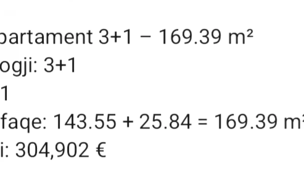 Appartamento in vendita a Tirana 3+1, Vuoto