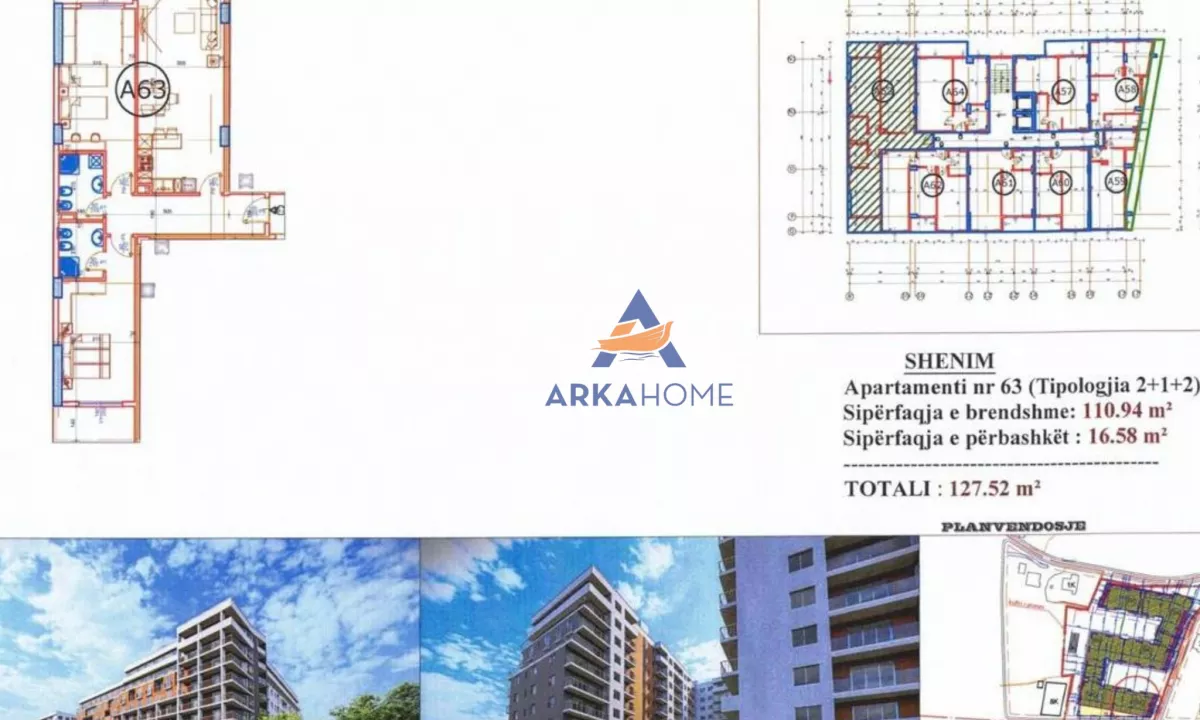 Shtepi ne shitje Apartament ne Tirane, 2+1, Mobilimi Bosh, pa mobiluar, Pagesa 146,625  Euro.