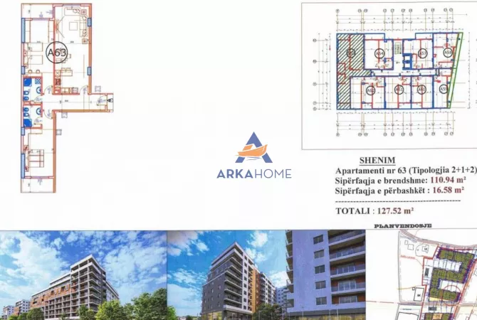 Shtepi ne shitje 2+1 ne Tirane - 146,625 Euro