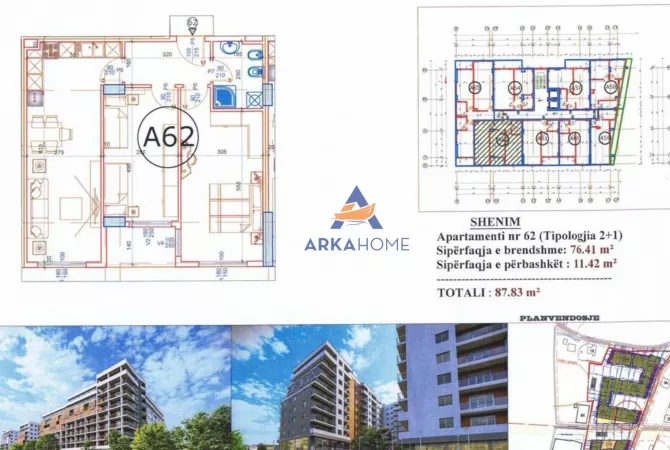 SHITET APARTAMENT 2+1+BALLKON NE "PASKUQAN" 100.970 EURO.