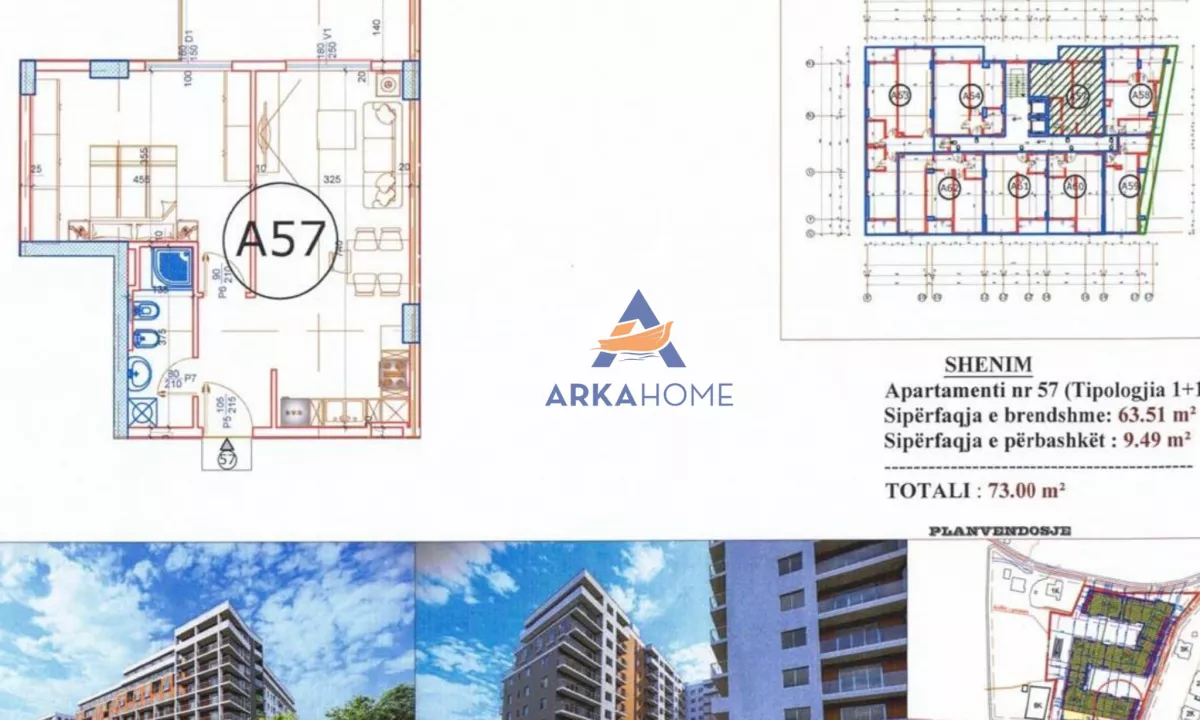 Shtepi ne shitje Apartament ne Tirane, 1+1, Mobilimi Bosh, pa mobiluar, Pagesa 83,950  Euro.