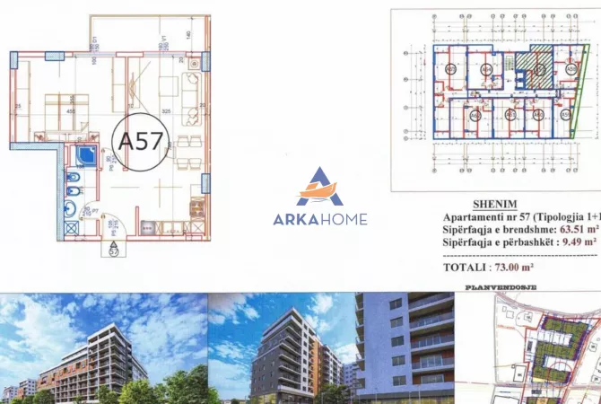 Shtepi ne shitje 1+1 ne Tirane - 83,950 Euro
