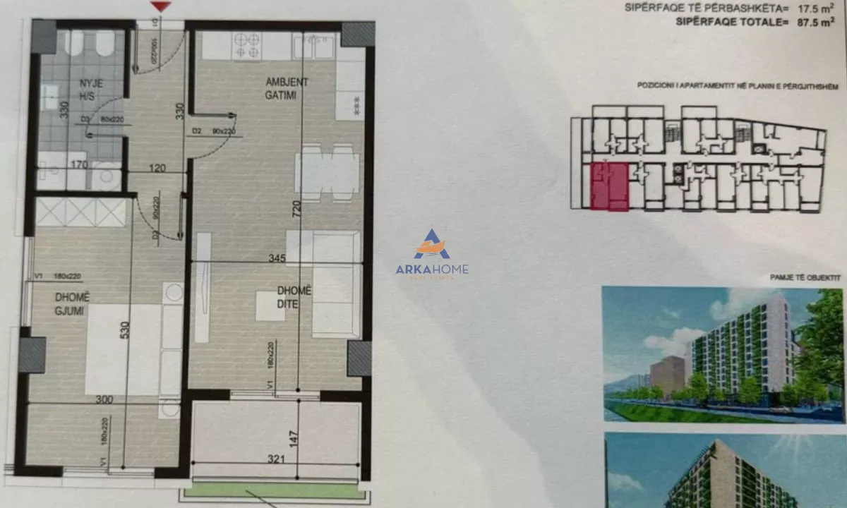 Apartment for sale in Tirana 1+1, Furnished