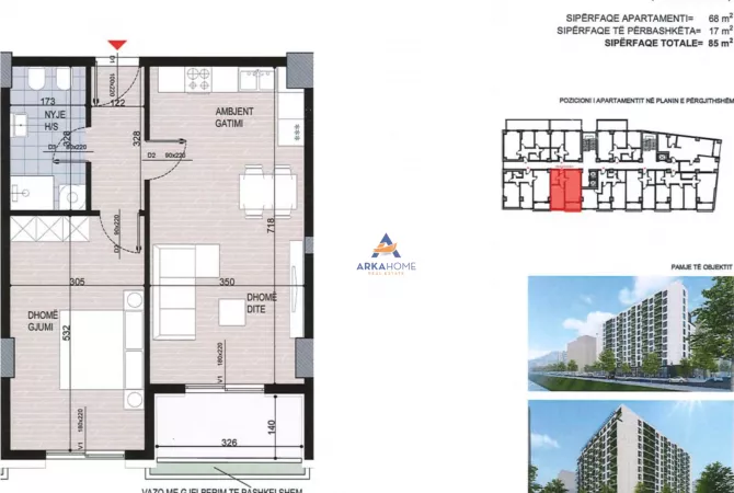 SHITET APARTAMENT 1+1+BALLKON "ISH FUSHA AVIACIONT" 119.000 EURO.