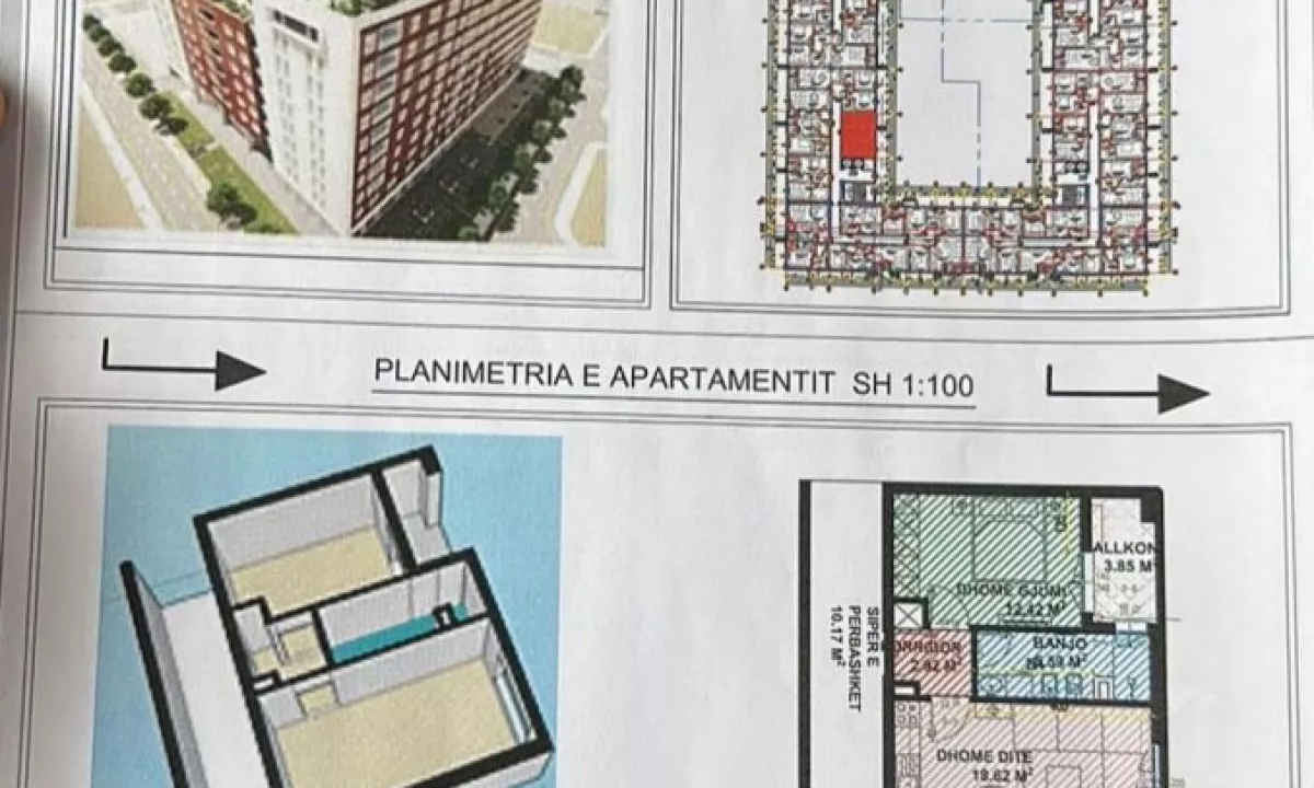 Appartamento in vendita a Tirana 1+1, Vuoto