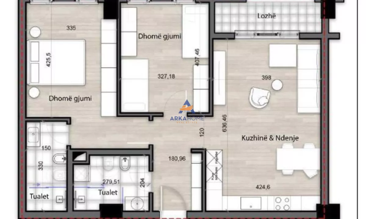 Appartamento in vendita a Tirana 2+1, Vuoto