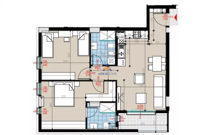 Casa in vendita 2+1 a Tirana - 390,920 Euro
