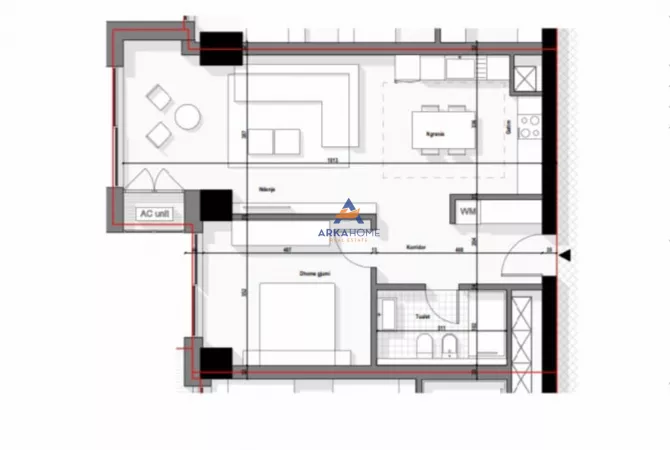 SHITET APARTAMENT 1+1+BALLKON 