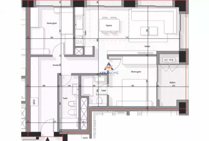 SHITET APARTAMENT 2+1+2+BALLKON 