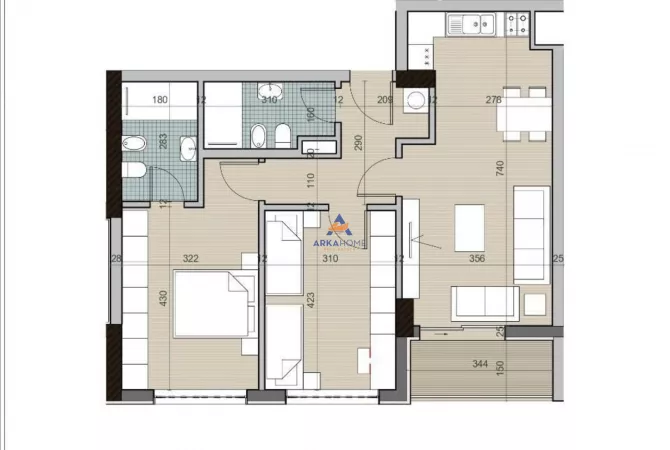 Appartamento in vendita a Tirana 2+1, Arredato