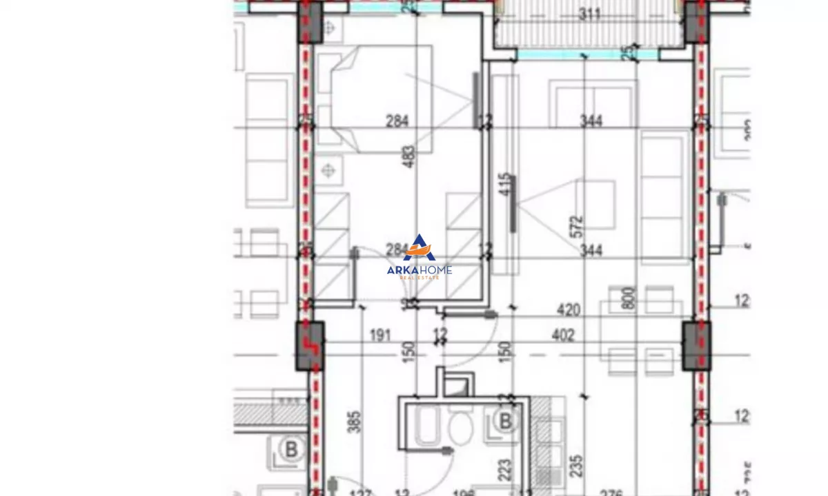 Appartamento in vendita a Tirana 1+1, Vuoto