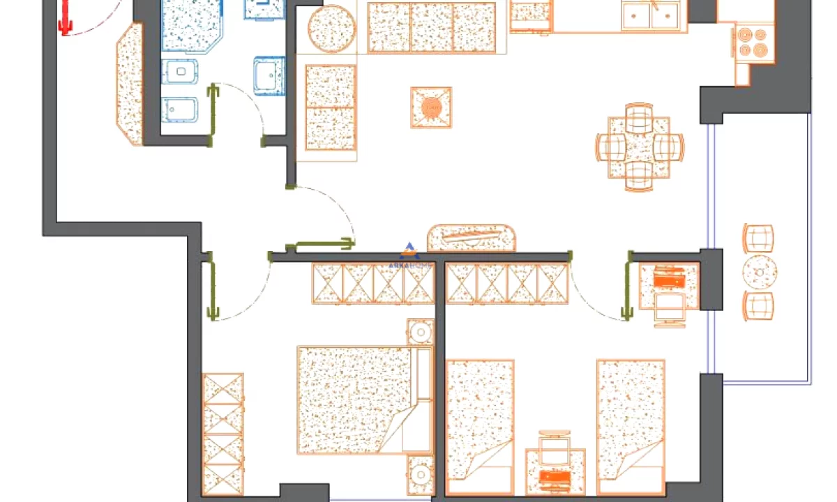 Apartment for rent in Tirana 2+1, Emty