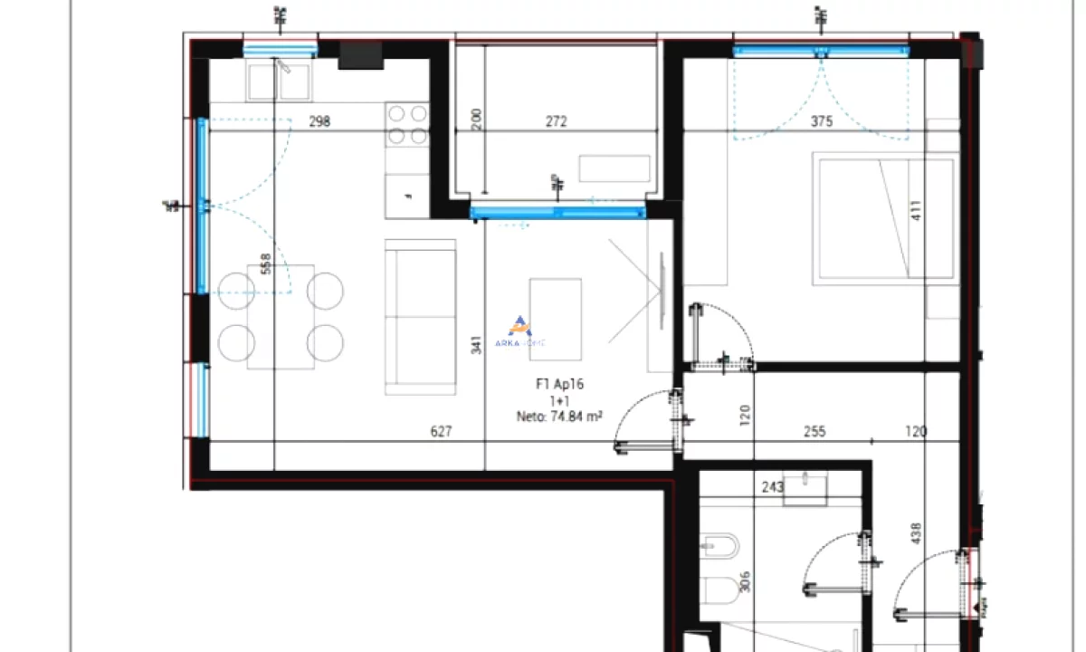 Shtepi ne shitje Apartament ne Vlore, 1+1, Mobilimi Bosh, pa mobiluar, Pagesa 264,930  Euro.