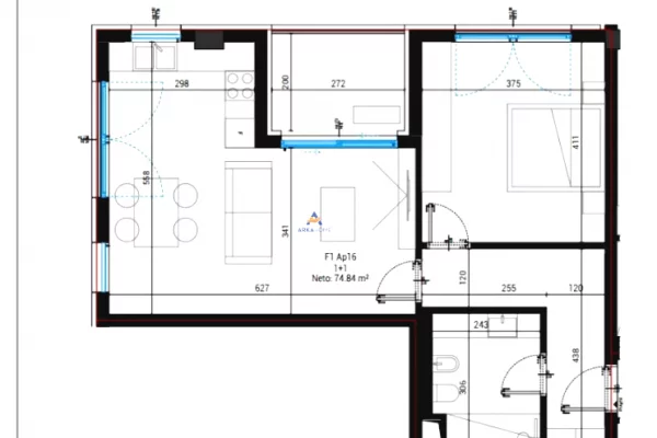 SHITET APARTAMENT 1+1+BALLKON “SQUARE VILLAGE, DRIMADHE” 264.930 EURO.