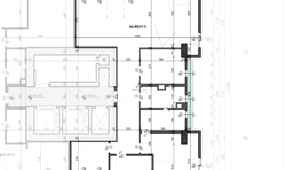 Shtepi ne shitje Apartament ne Tirane, 3+1, Mobilimi Bosh, pa mobiluar, Pagesa 943,800  Euro.