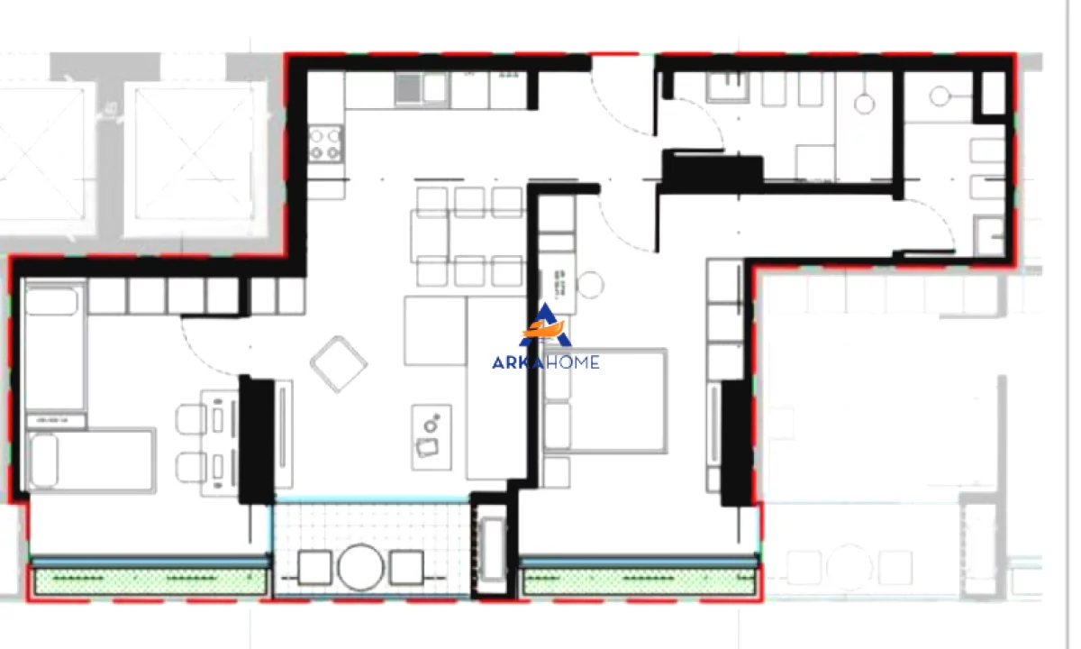 Shtepi ne shitje Apartament ne Tirane, 2+1, Mobilimi Bosh, pa mobiluar, Pagesa 274,320  Euro.
