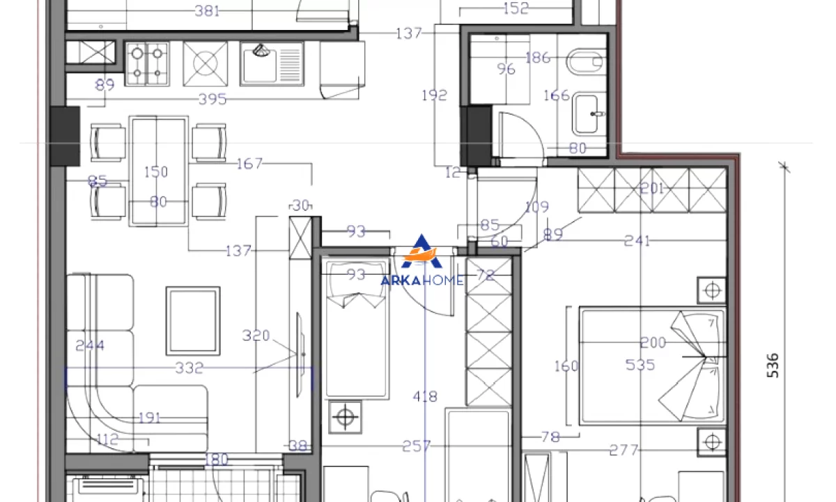 Shtepi ne shitje Apartament ne Tirane, 2+1, Mobilimi Bosh, pa mobiluar, Pagesa 237,500  Euro.