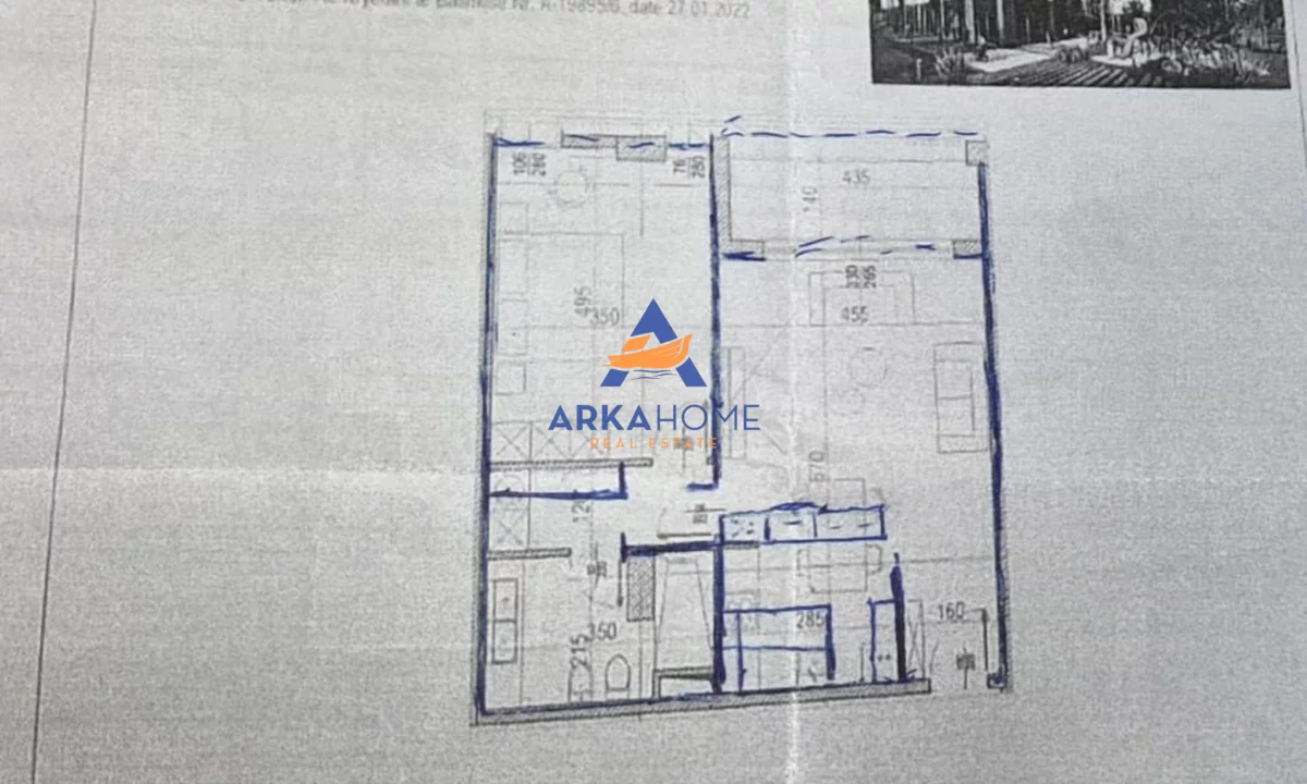 Shtepi ne shitje Apartament ne Tirane, 1+1, Mobilimi Bosh, pa mobiluar, Pagesa 173,128  Euro.