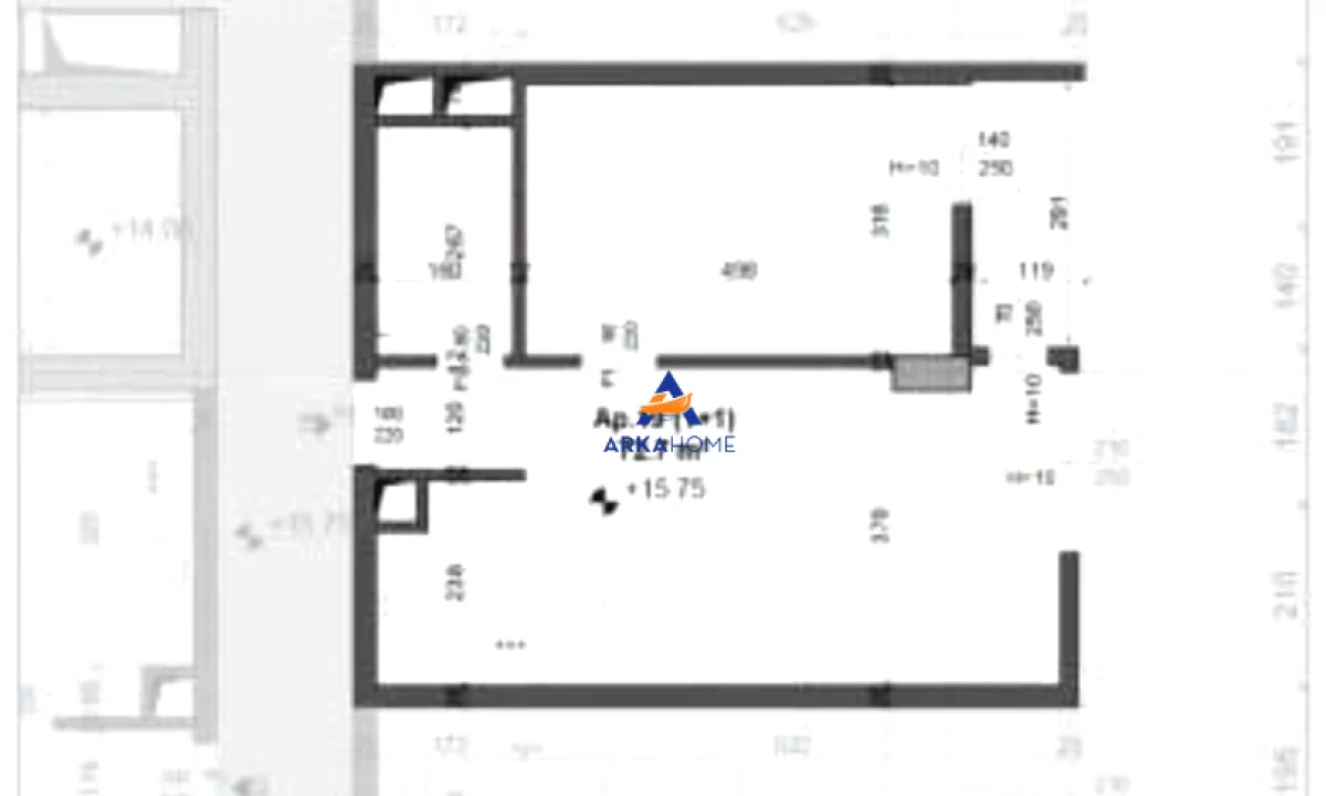 Shtepi ne shitje Apartament ne Tirane, 1+1, Mobilimi Bosh, pa mobiluar, Pagesa 112,686  Euro.