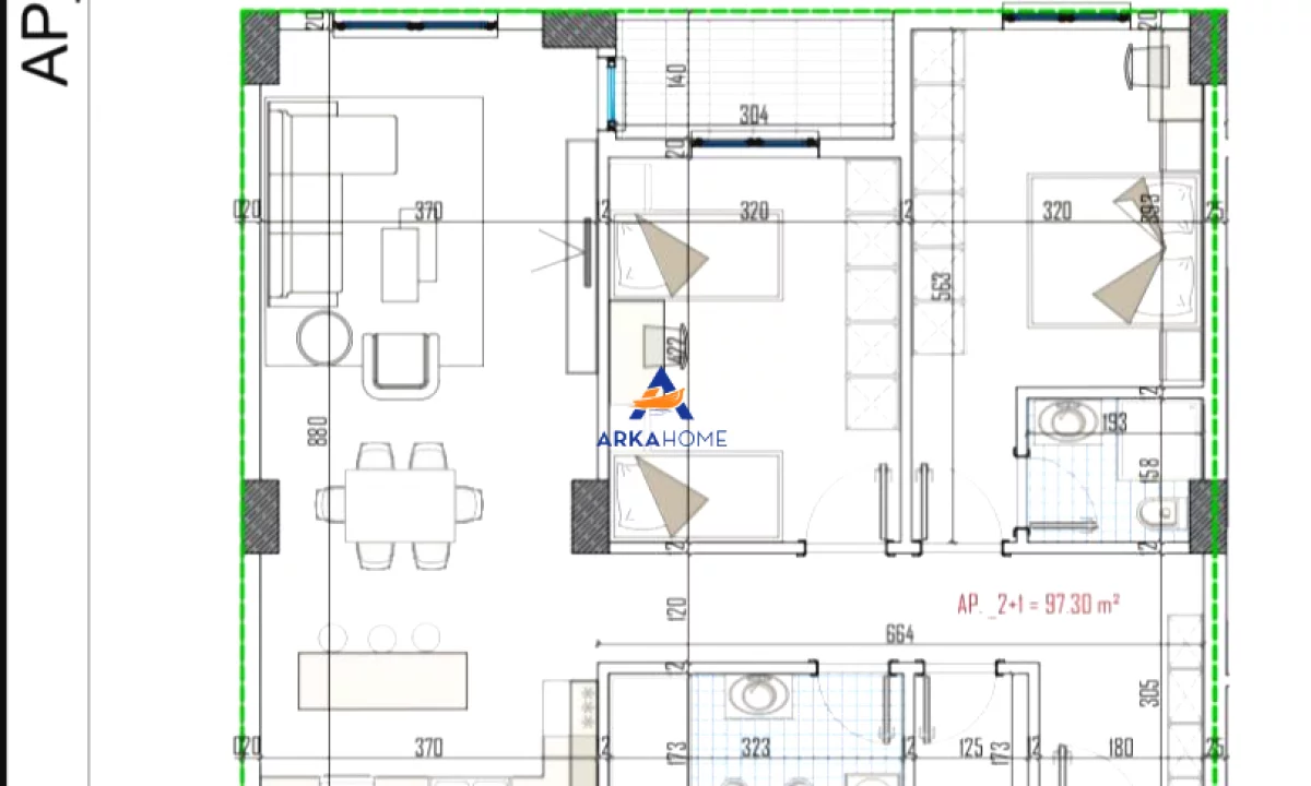 Shtepi ne shitje Apartament ne Tirane, 2+1, Mobilimi Bosh, pa mobiluar, Pagesa 113,000  Euro.
