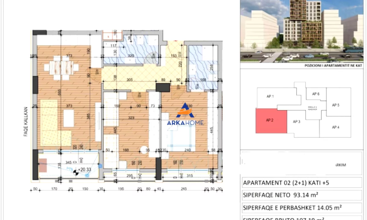 Shtepi ne shitje Apartament ne Tirane, 2+1, Mobilimi Bosh, pa mobiluar, Pagesa 192,942  Euro.