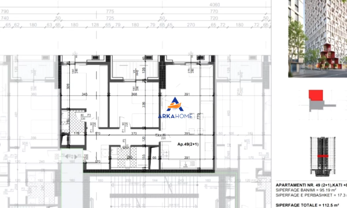 Appartamento in vendita a Tirana 2+1, Vuoto