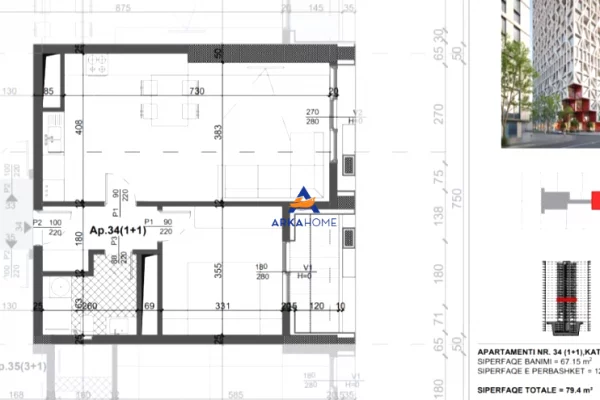 Casa in vendita 1+1 a Tirana - 174,680 Euro