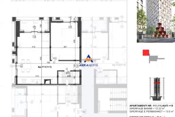 Casa in vendita 1+1 a Tirana - 188,760 Euro