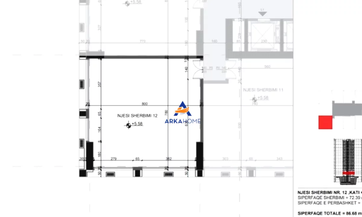 SHITET NJESI BIZNES 86.68M2 "FILIGREE TOWER, RRUGA XHANFIZE KEKO" 303.380 EURO