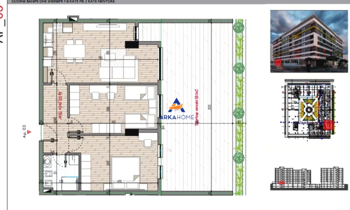Appartamento in vendita a Tirana 2+1, Vuoto