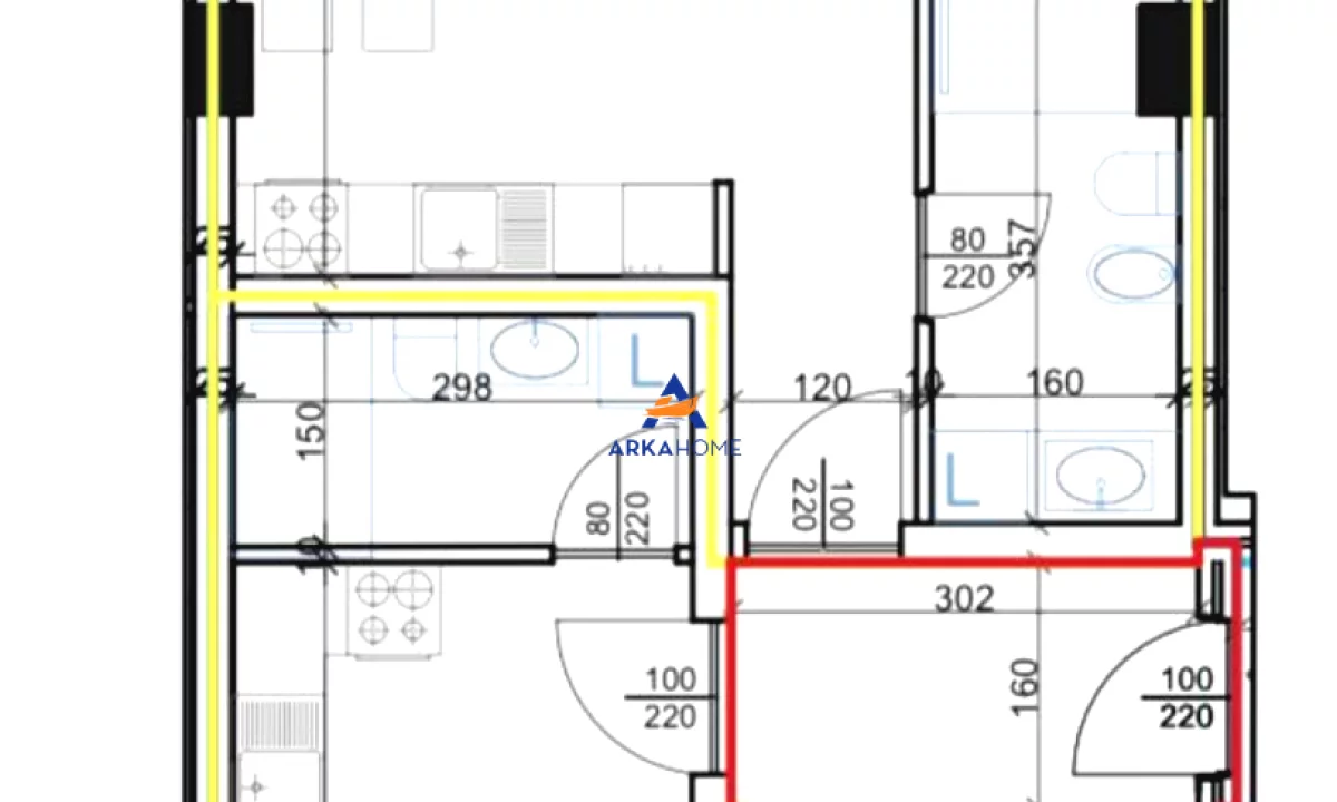 Appartamento in vendita a Tirana 1+1, Vuoto