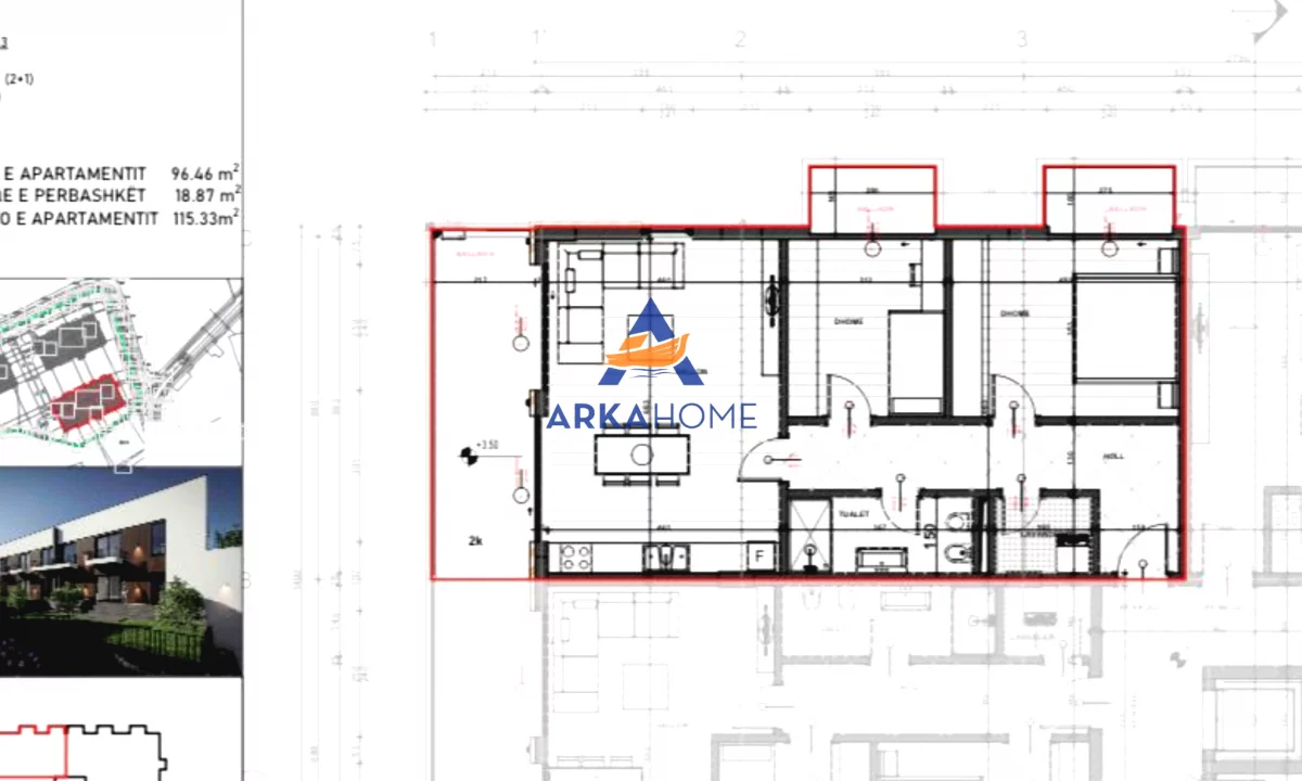 Appartamento in vendita a Tirana 2+1, Vuoto