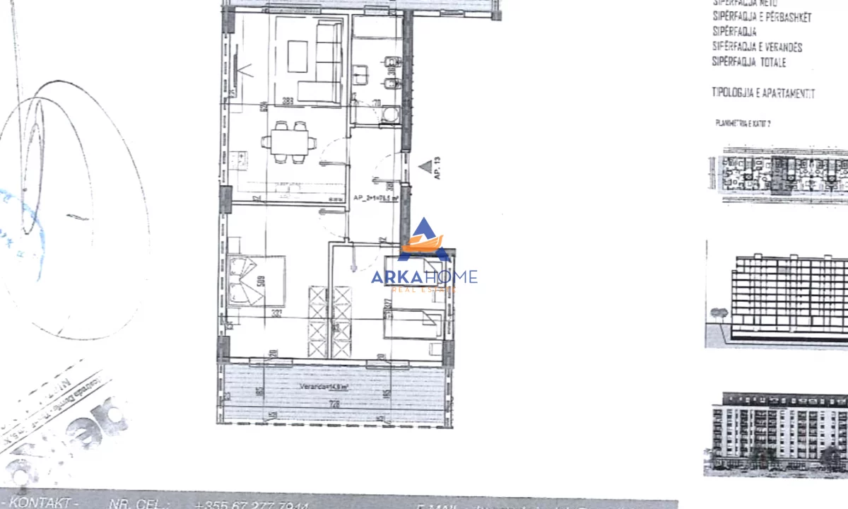 Appartamento in vendita a Tirana 2+1, Vuoto