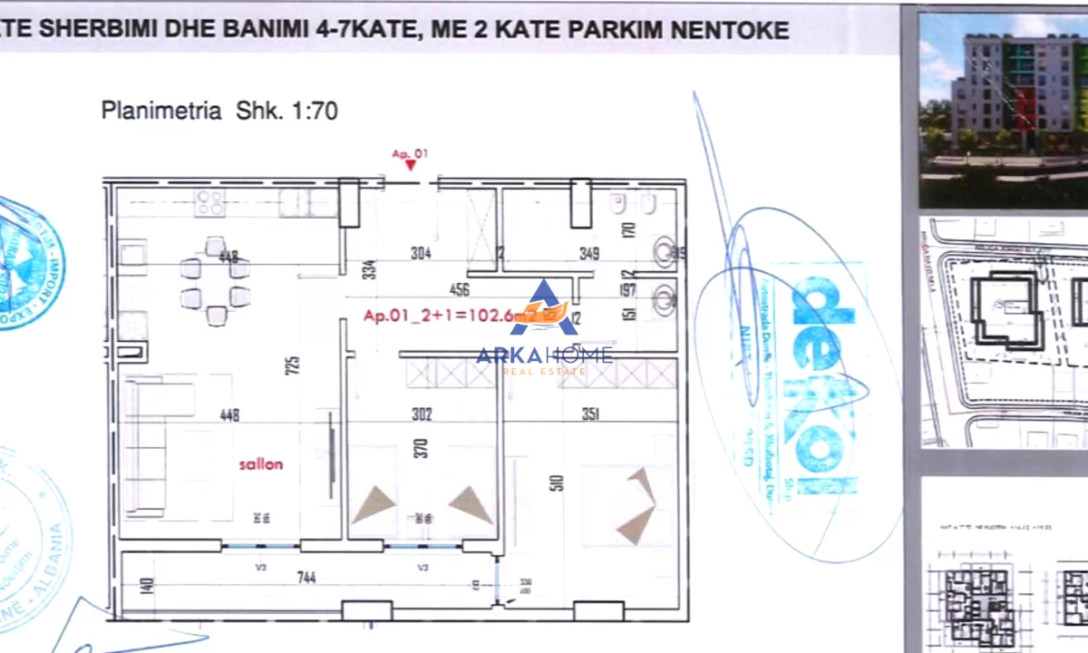 Appartamento in vendita a Tirana 2+1, Vuoto