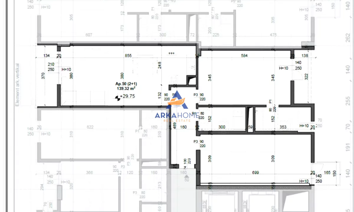 Appartamento in vendita a Tirana 2+1, Vuoto