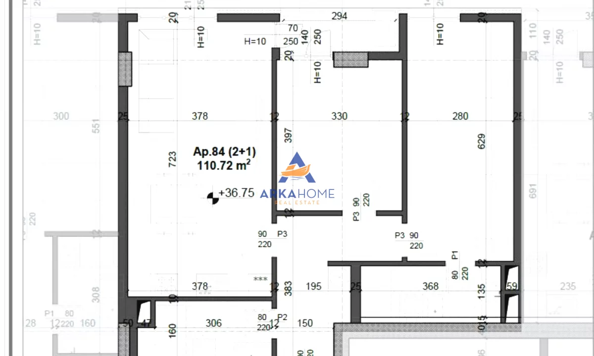 Appartamento in vendita a Tirana 2+1, Vuoto