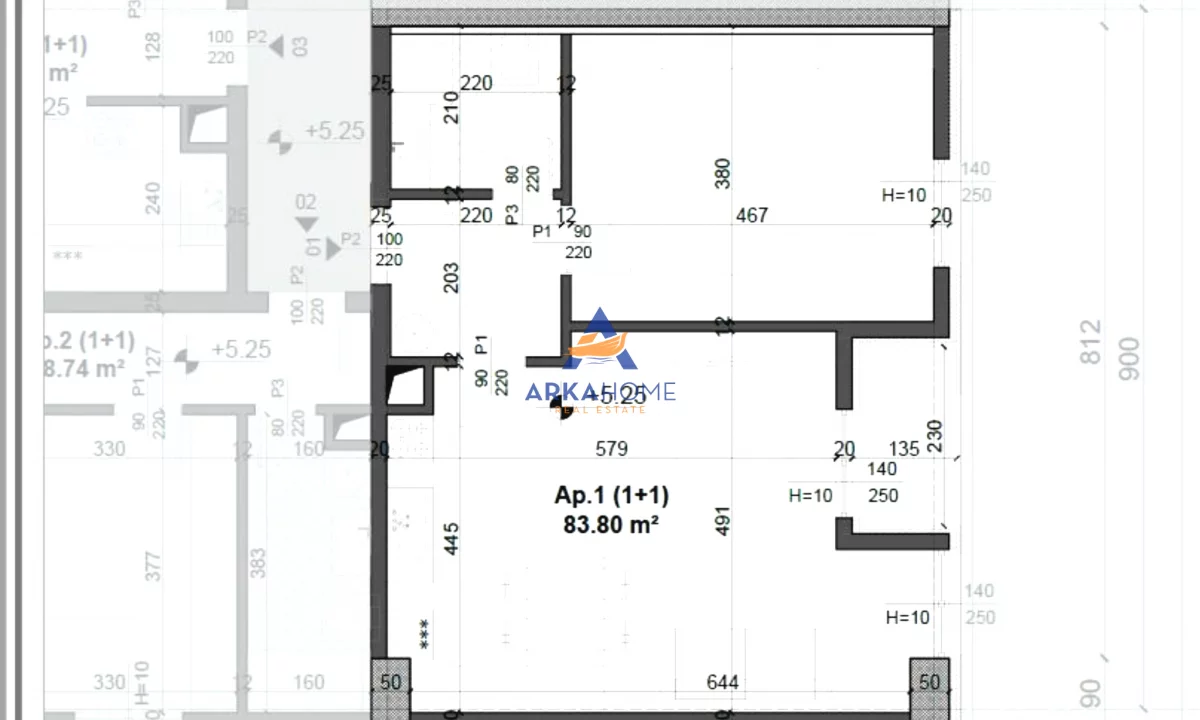 Appartamento in vendita a Tirana 1+1, Vuoto