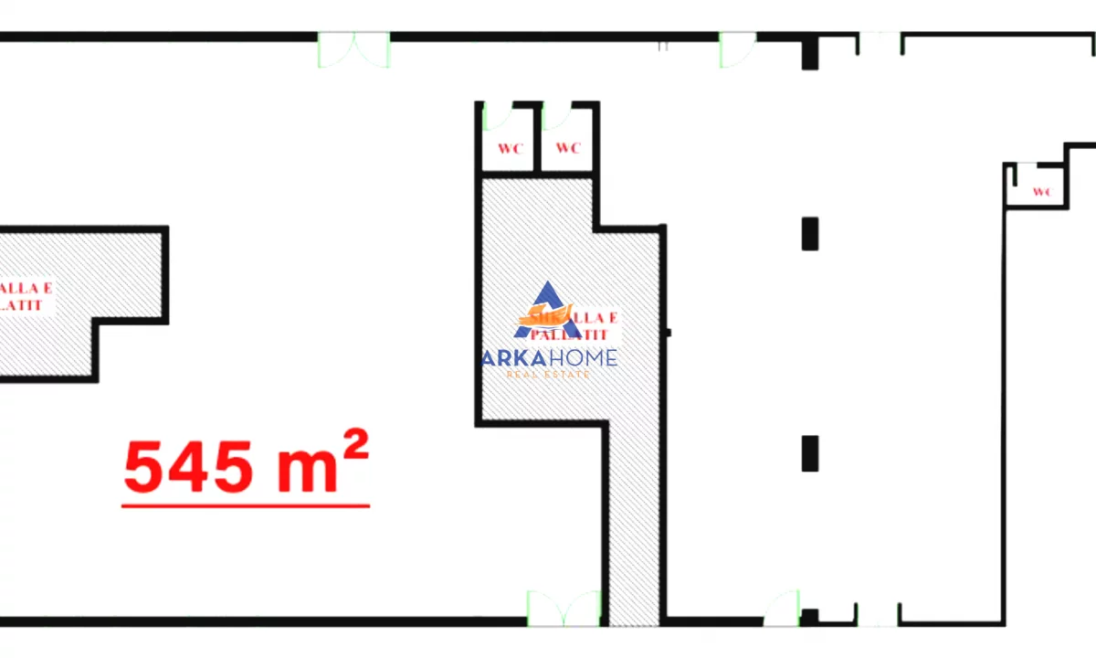 SHITET AMBIENT KOMERCIAL – OKAZION 545 M2 