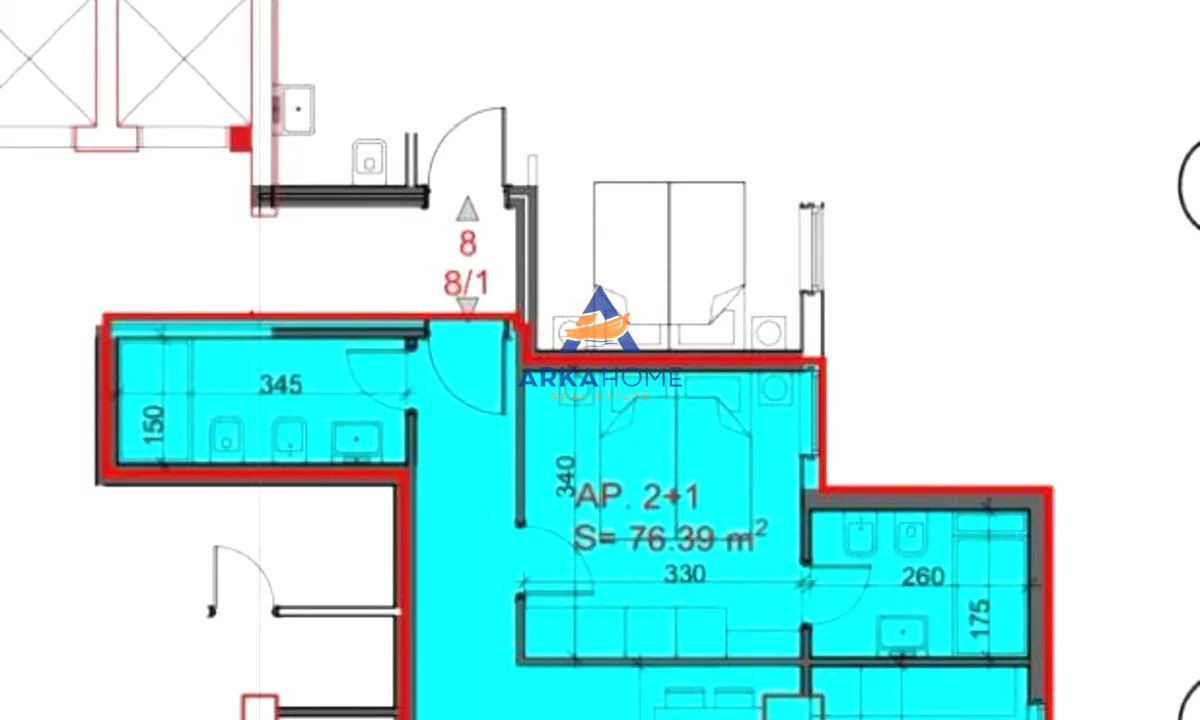 Appartamento in vendita a Tirana 2+1, Vuoto