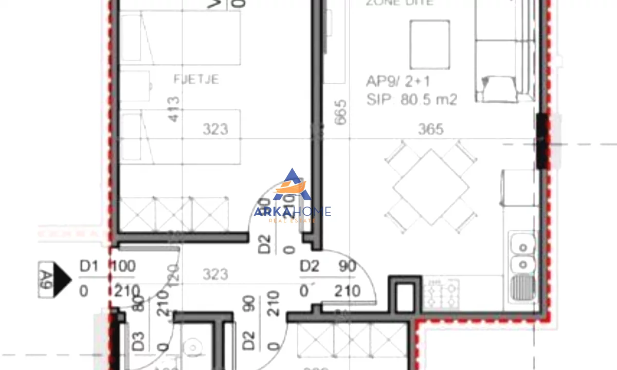 Shtepi ne shitje Apartament ne Vlore, 2+1, Mobilimi Bosh, pa mobiluar, Pagesa 290,000  Euro.