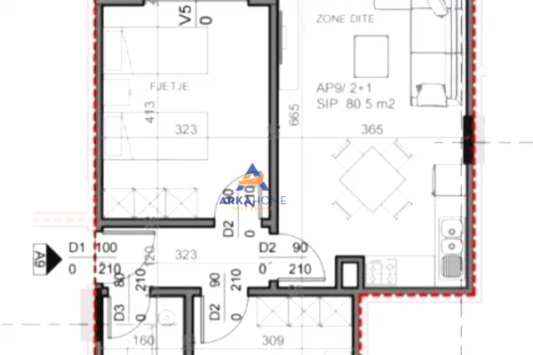 SHITEN APARTAMENTE 2+1+BALLKON "RADHIMË, VLORË" 290000 EURO